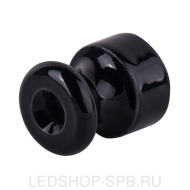 Изолятор без винта 100 шт. (черный) Ретро Werkel